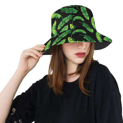 Banana Leaf Pattern Print Design BL02 Unisex Bucket Hat