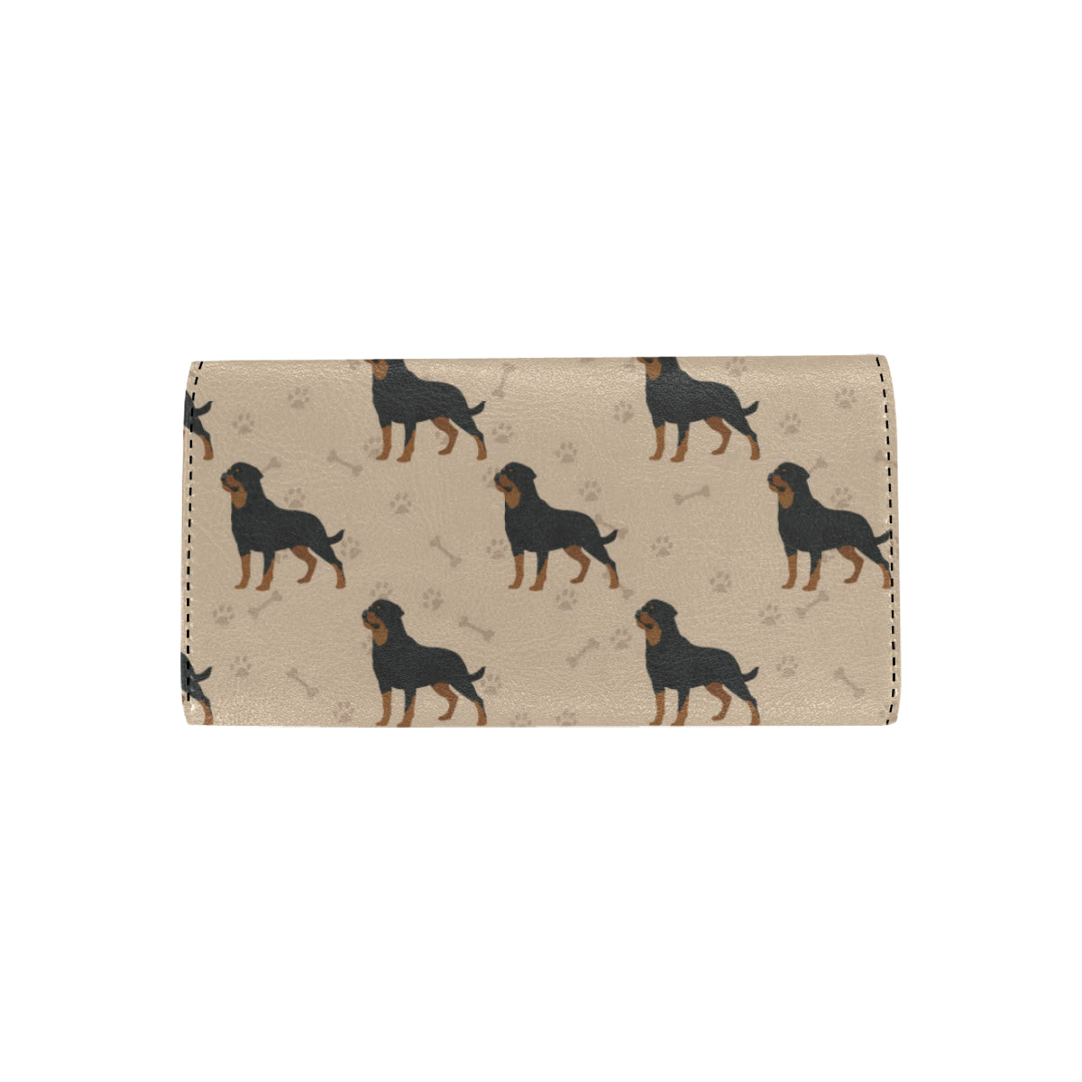 Rottweiler Pattern Print Design A01 Women's Trifold Wallet