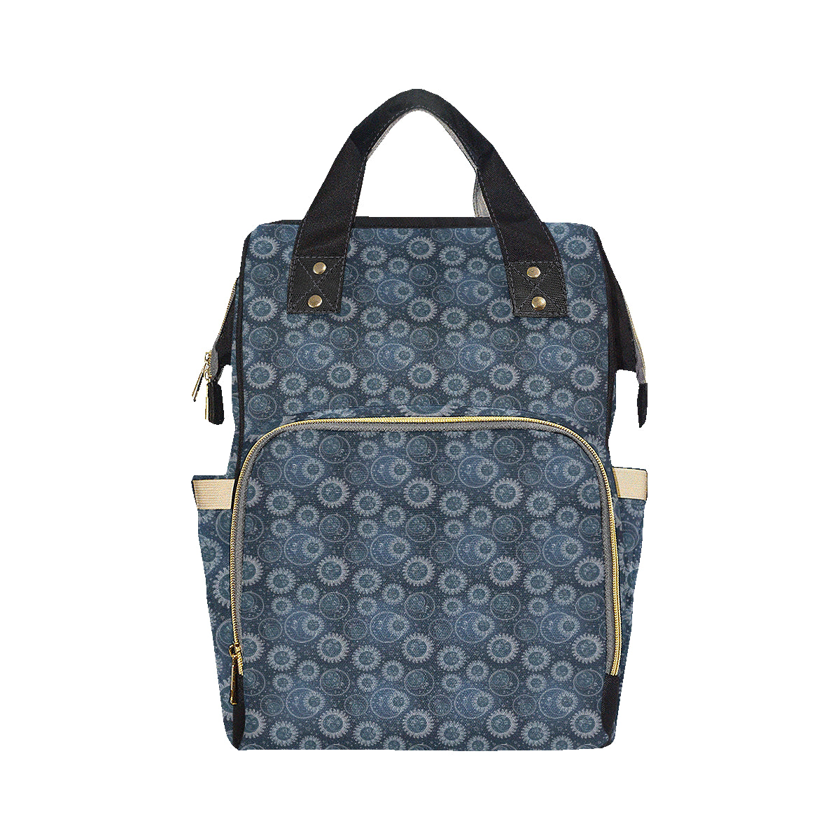 Sun Moon Tattoo Design Themed Print Diaper Bag Backpack
