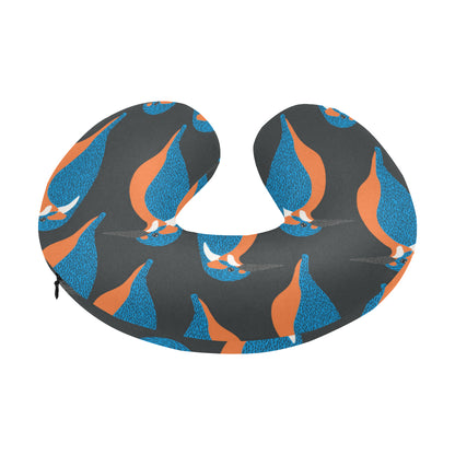 Kingfisher Pattern Print Design 03 U-Shaped Travel Neck Pillow
