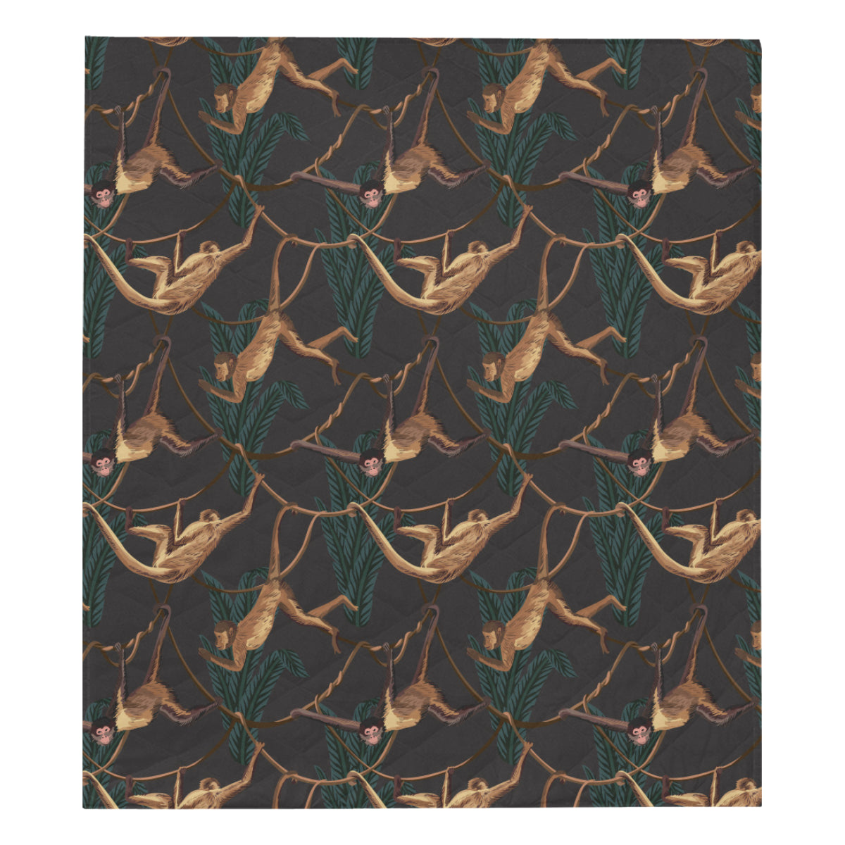 Monkey Pattern Print Design 02 Premium Quilt