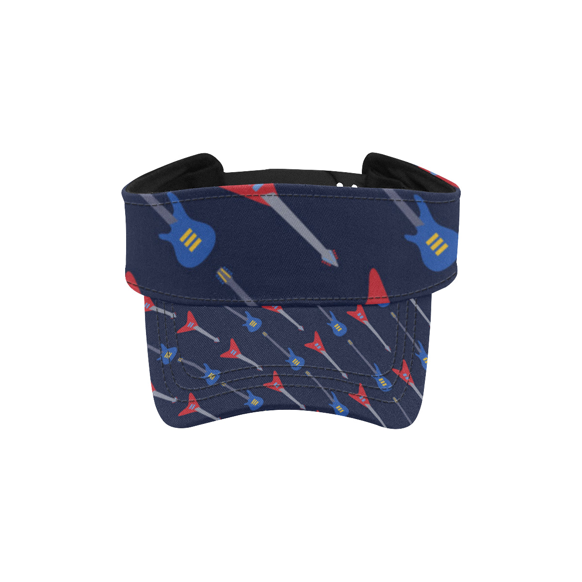 Electric Guitar Pattern Print Design 01 Unisex Sun Visor