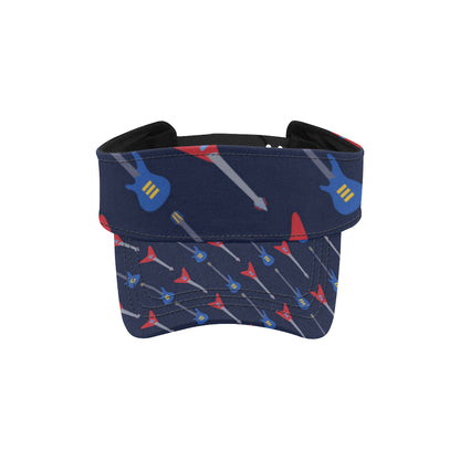 Electric Guitar Pattern Print Design 01 Unisex Sun Visor