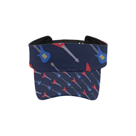 Electric Guitar Pattern Print Design 01 Unisex Sun Visor