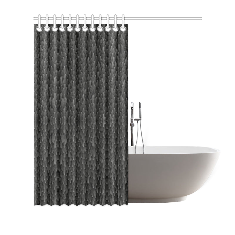 Snake Skin Black Print Shower Curtain