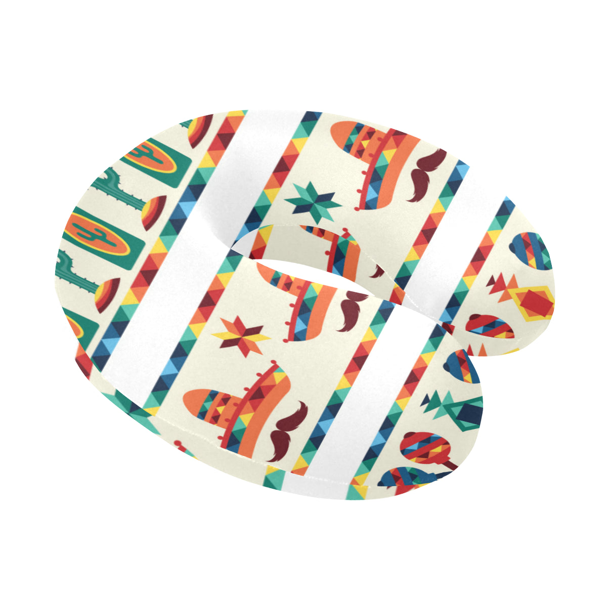 Maracas Mexican Pattern Print Design 01 U-Shaped Travel Neck Pillow