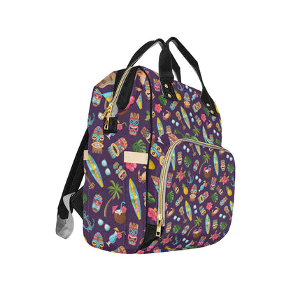 Hawaiian Themed Pattern Print Design H024 Diaper Bag Backpack