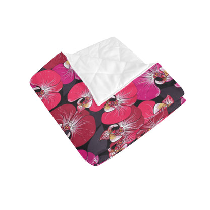 Orchid Red Pattern Print Design OR05 Premium Quilt
