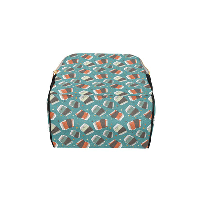Accordion Pattern Print Design 02 Diaper Bag Backpack