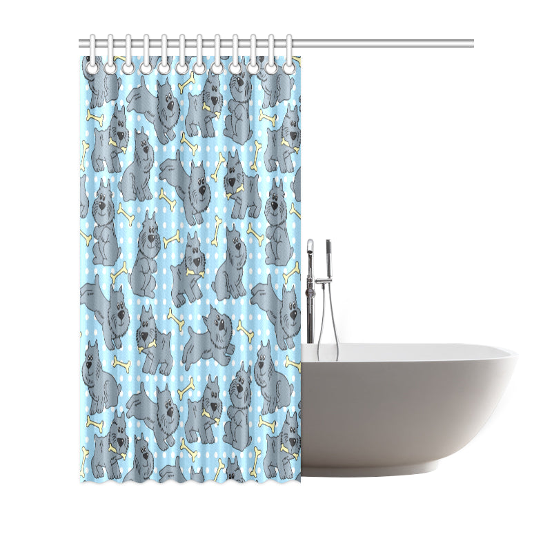 Schnauzers Pattern Print Design A02 Shower Curtain