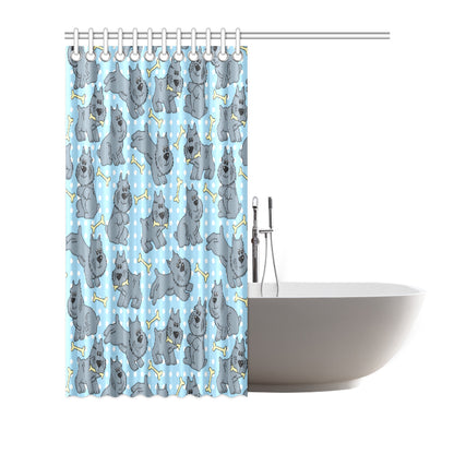 Schnauzers Pattern Print Design A02 Shower Curtain