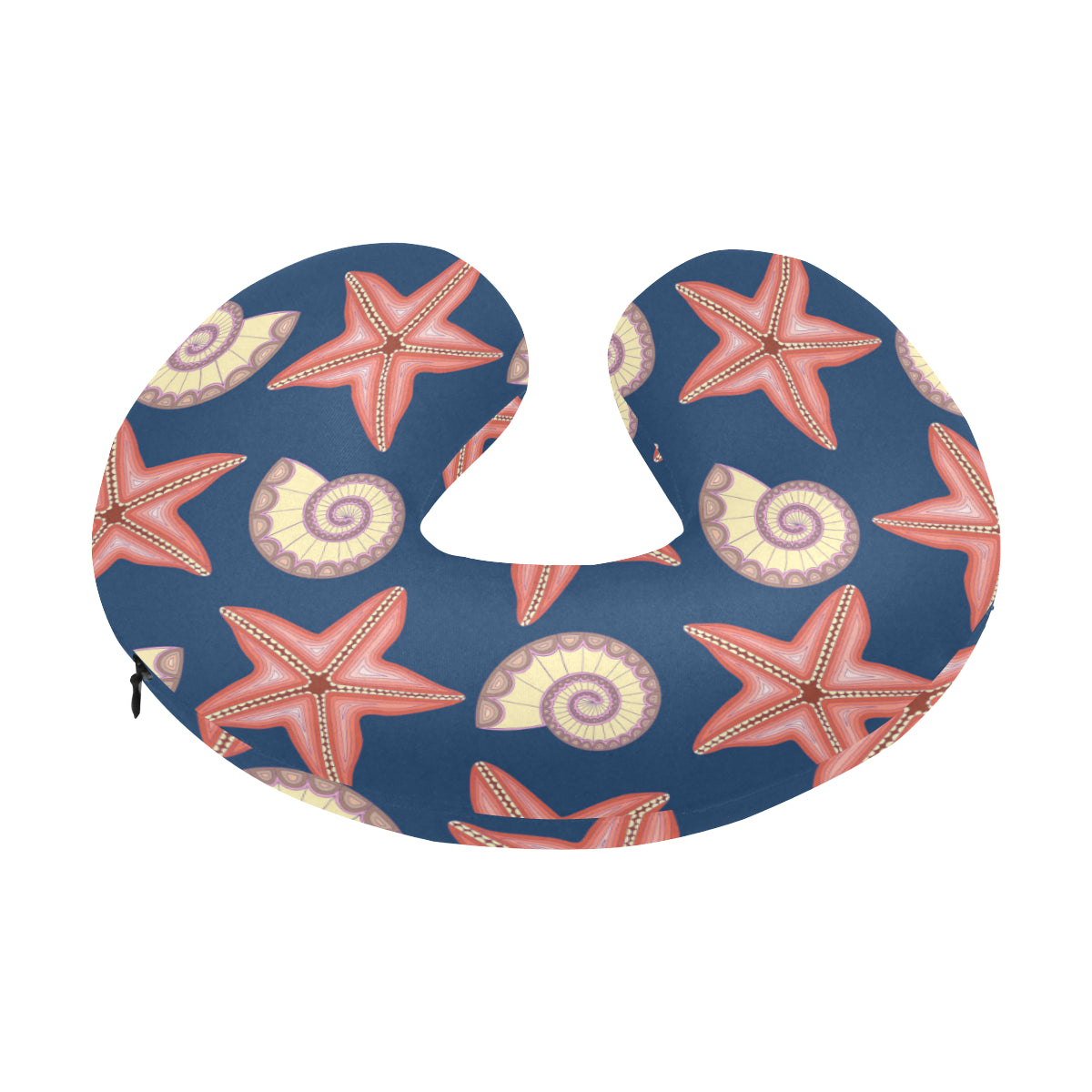 Starfish Pattern Print Design 03 U-Shaped Travel Neck Pillow