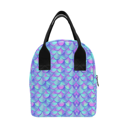 Mermaid Tail Design Print Pattern Insulated Lunch Bag