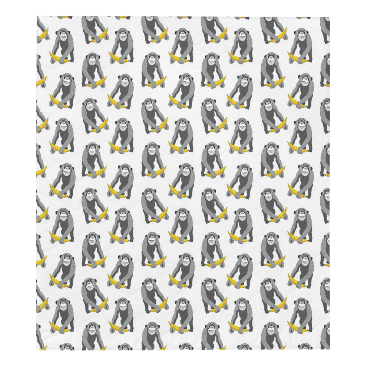 Chimpanzee Pattern Print Design 05 Premium Quilt