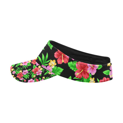 Pink Red Hibiscus Pattern Print Design HB023 Unisex Sun Visor