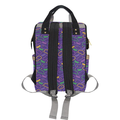 Mardi Gras Pattern Print Design 04 Diaper Bag Backpack