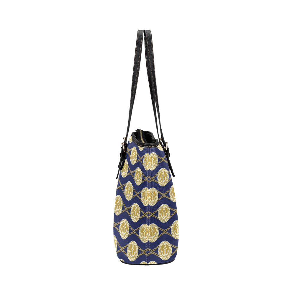 Anchor Luxury Pattern Leather Tote Bag