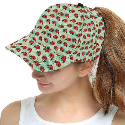 Ladybug Cute Print Pattern Snapback Cap