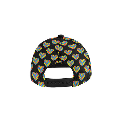 Autism Awareness Heart Design Print Snapback Cap