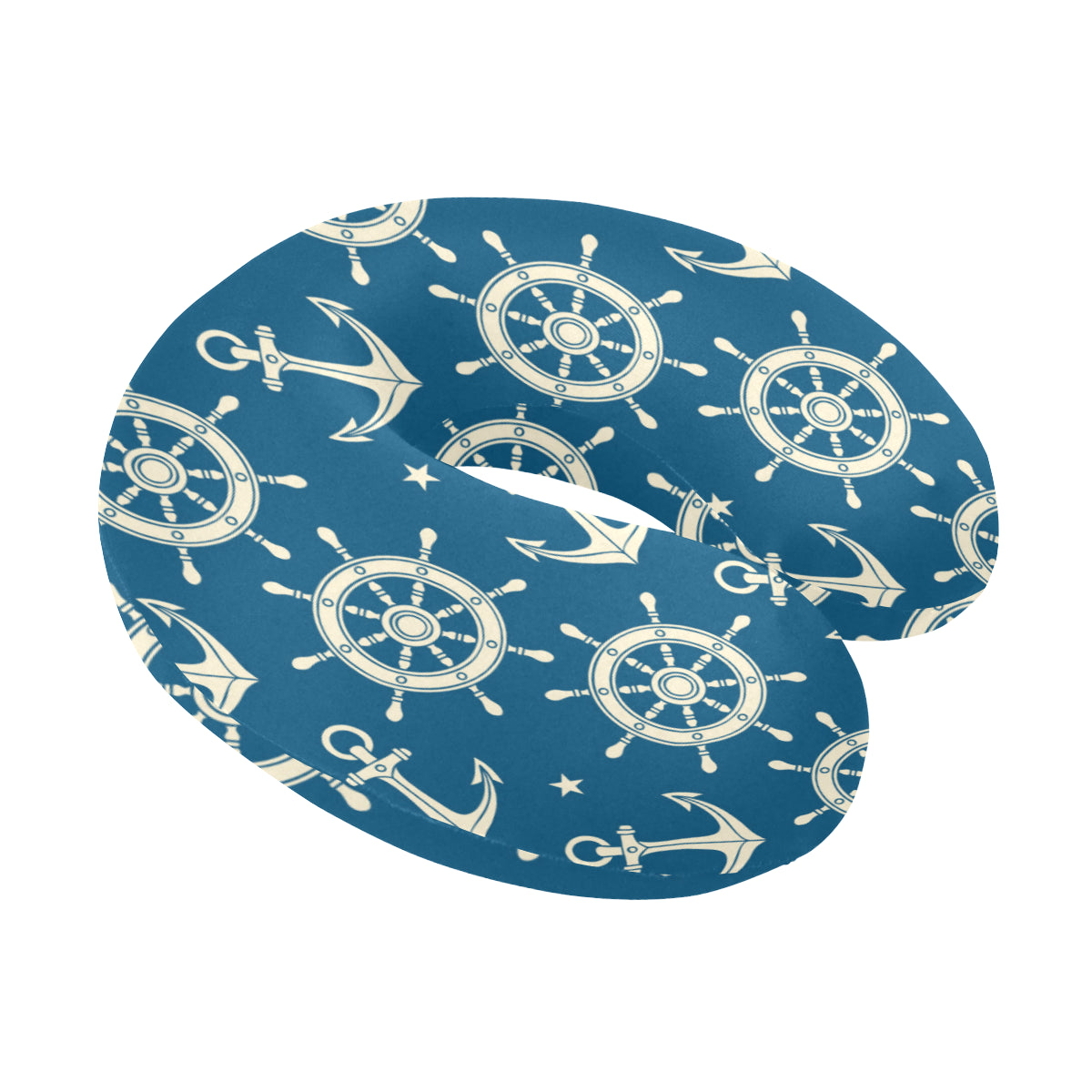 Anchor Pattern Print Design 01 U-Shaped Travel Neck Pillow