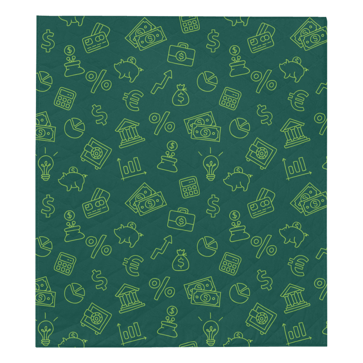 Accounting Financial Pattern Print Design 02 Premium Quilt
