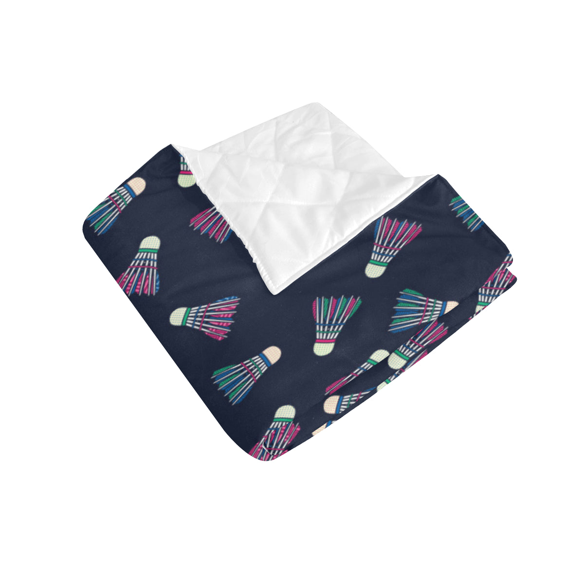 Badminton Ball Pattern Print Design 02 Premium Quilt