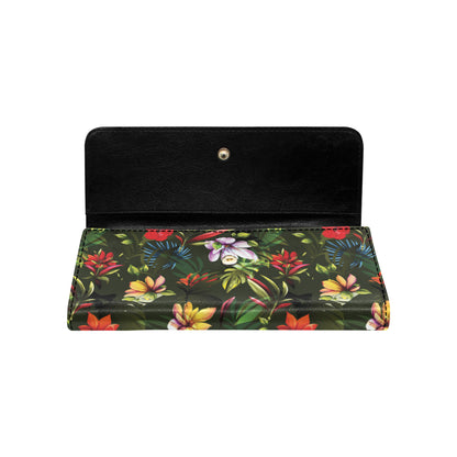 Magnolia Pattern Print Design 02 Women's Trifold Wallet