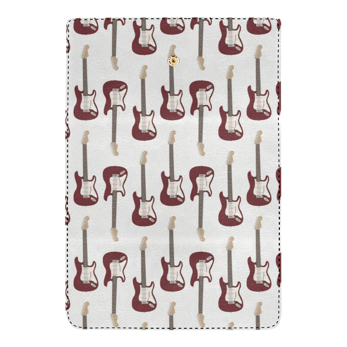 Bass Guitar Pattern Print Design 03 Women's Trifold Wallet