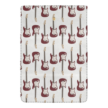 Bass Guitar Pattern Print Design 03 Women's Trifold Wallet