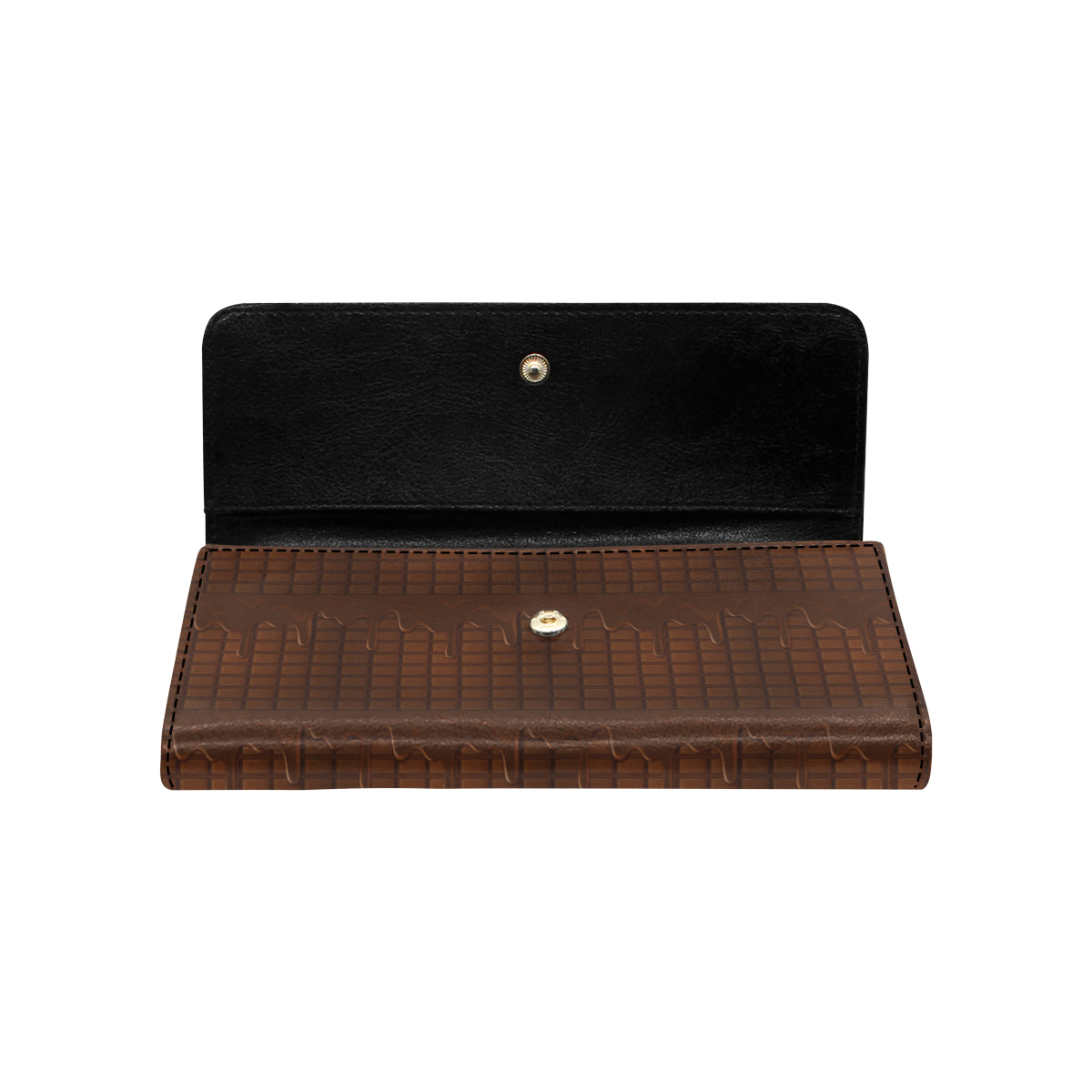 Chocolate Pattern Print Design 01 Women's Trifold Wallet