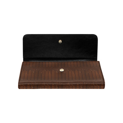 Chocolate Pattern Print Design 01 Women's Trifold Wallet