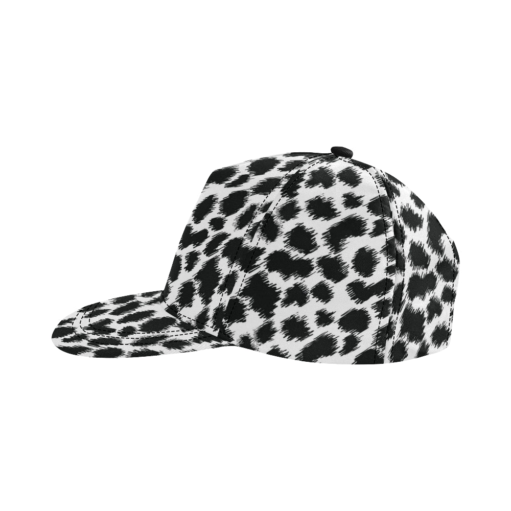 Cheetah Black Print Pattern Snapback Cap