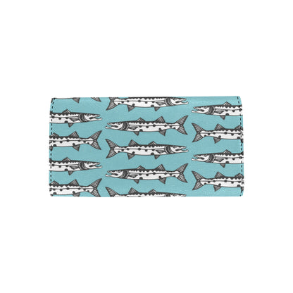 Barracuda Pattern Print Design 03 Women's Trifold Wallet