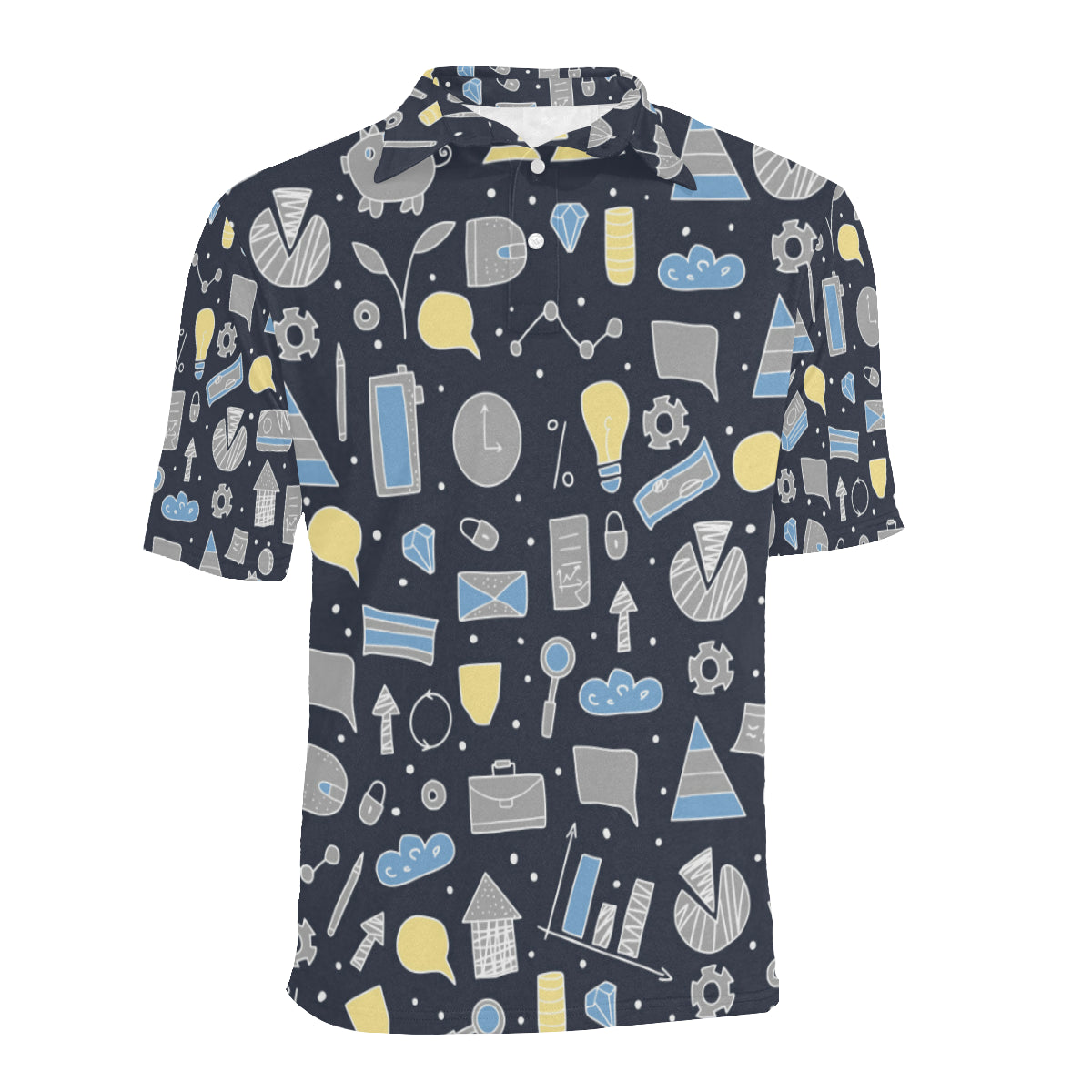 Accounting Financial Pattern Print Design 04 Men Polo Shirt