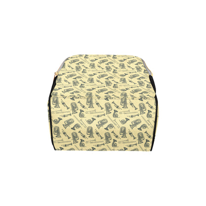 Tuba Pattern Print Design 01 Diaper Bag Backpack