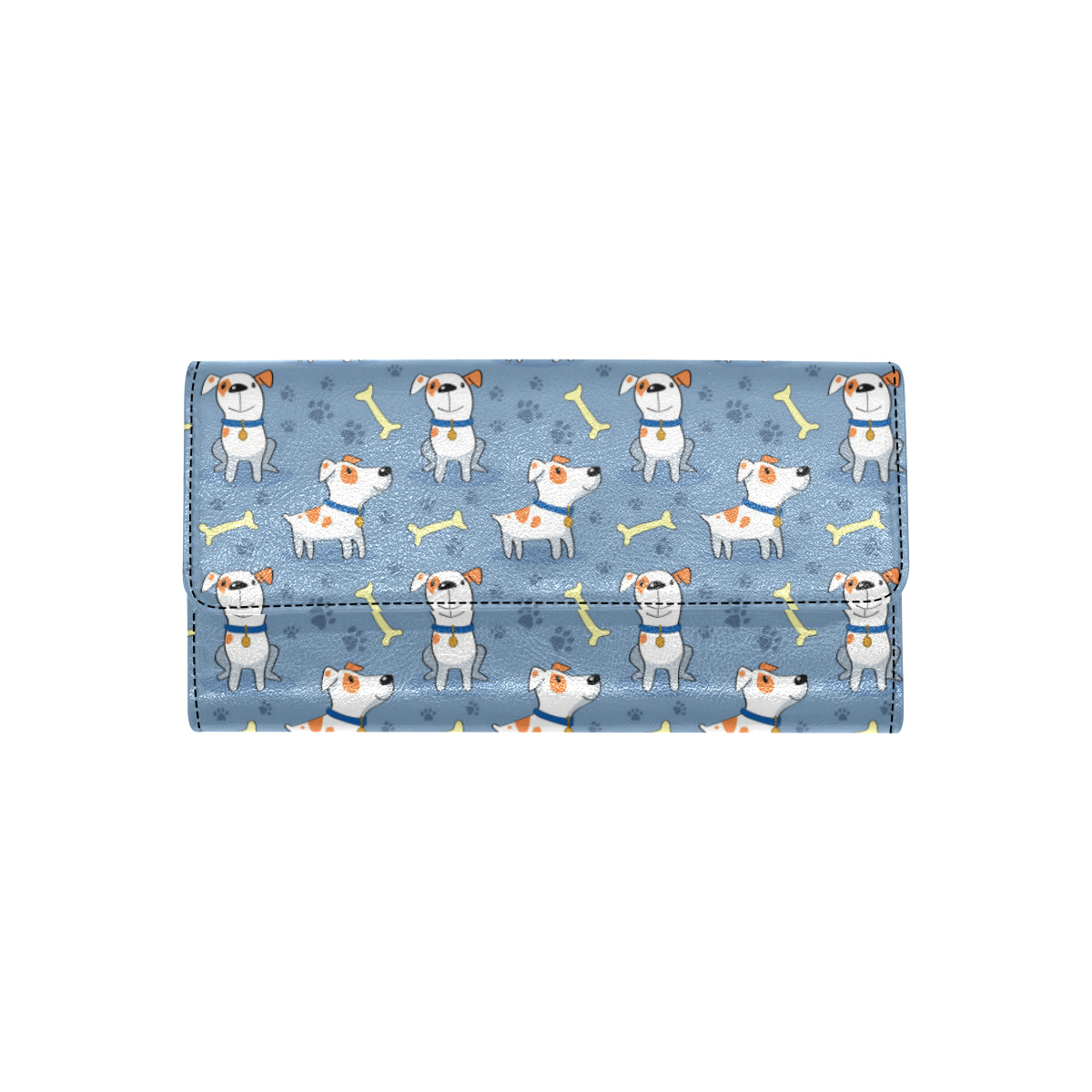 Bull Terriers Pattern Print Design 04 Women's Trifold Wallet