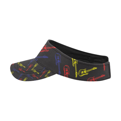 Electric Guitar Pattern Print Design 03 Unisex Sun Visor