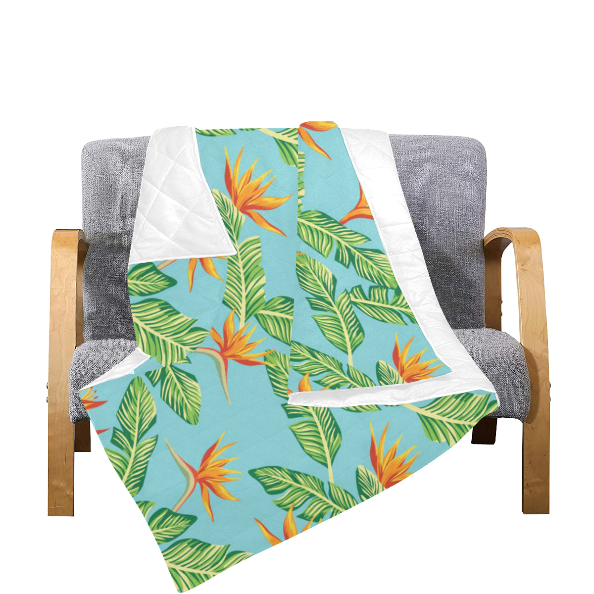 Bird Of Paradise Pattern Print Design BOP04 Premium Quilt
