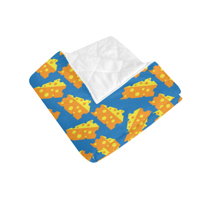 Cheese Pattern Print Design 05 Premium Quilt