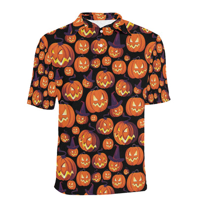 Halloween Pattern Print Design 04 Men Polo Shirt