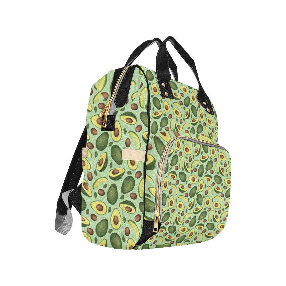 Avocado Pattern Print Design AC01 Diaper Bag Backpack