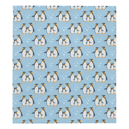 Penguin Pattern Print Design A04 Premium Quilt