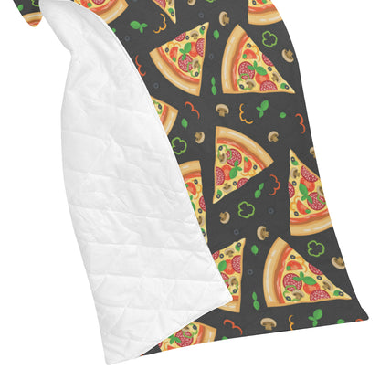 Pizza Pattern Print Design A02 Premium Quilt