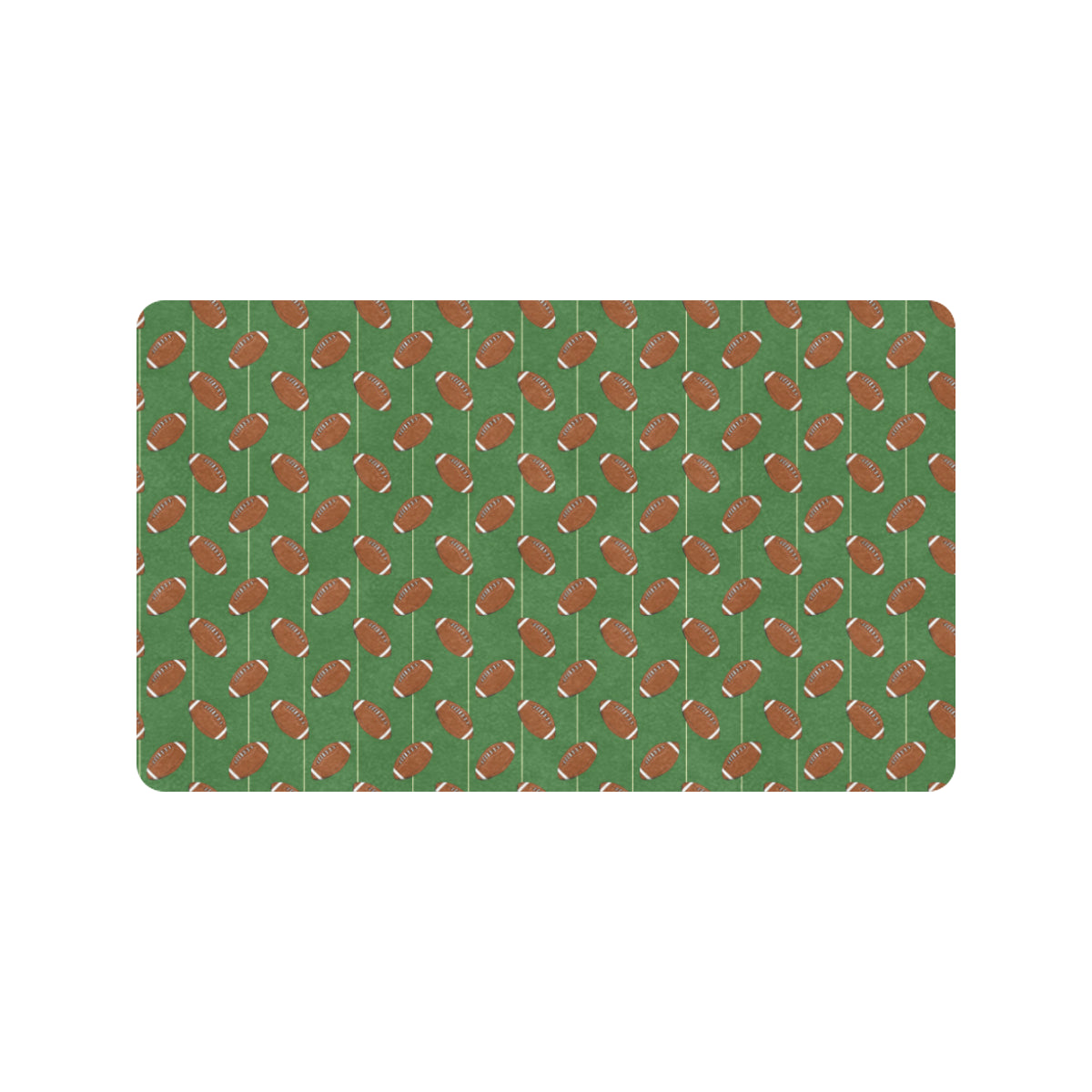 American Football on Field Themed Rubber Doormat