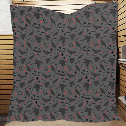 Crow Pattern Print Design 02 Premium Quilt