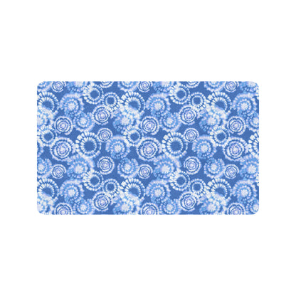 Tie Dye Blue Design Print Rubber Doormat