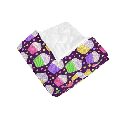 Cupcake Pattern Print Design CP07 Premium Quilt
