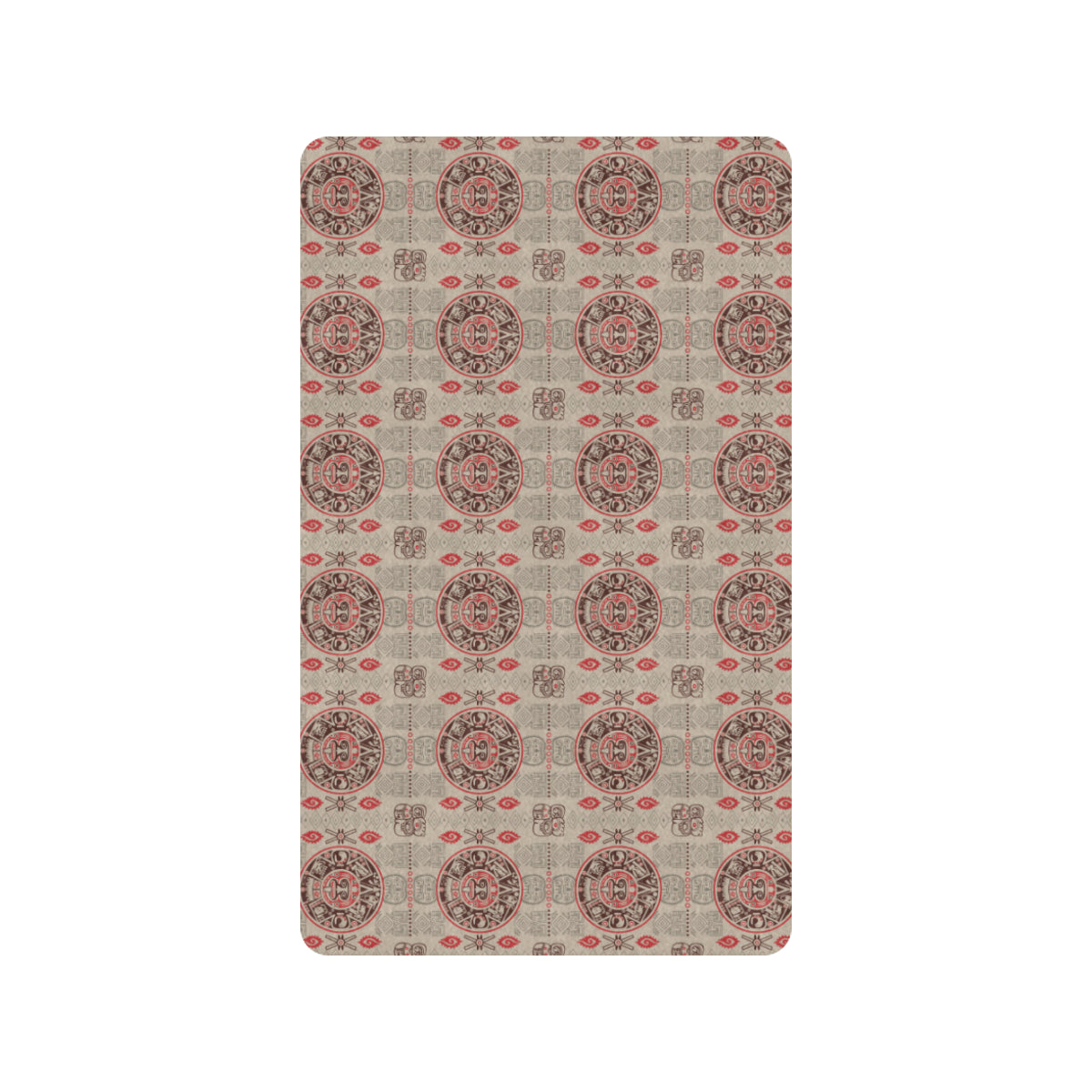 Calendar Aztec Print Pattern Rubber Doormat