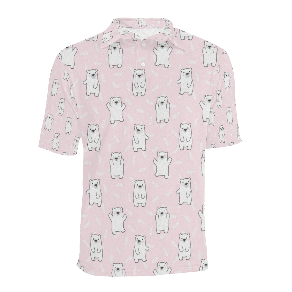 Polar Bear Pattern Print Design PB09 Men Polo Shirt