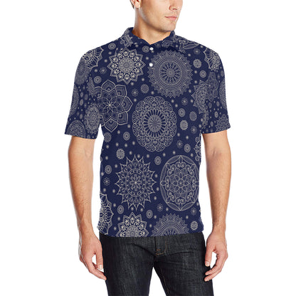 Mandala Pattern Print Design 02 Men Polo Shirt